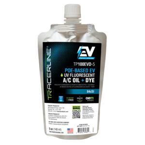 Bolsa de aluminio de 148 ml (5 oz) Aceite para A/C a base de POE con tinte fluorescente para vehículos eléctricos