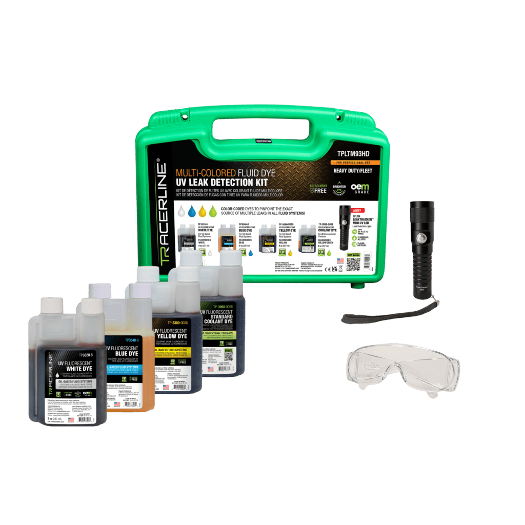 TPLTM93HD Multi-Colored Dye Leak Detection kit for Heavy Duty and Fleet from Tracerline