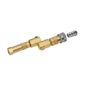 Brass EV/Hybrid EZ-Ject R1234yf Low-Side Coupler and Purge Fitting