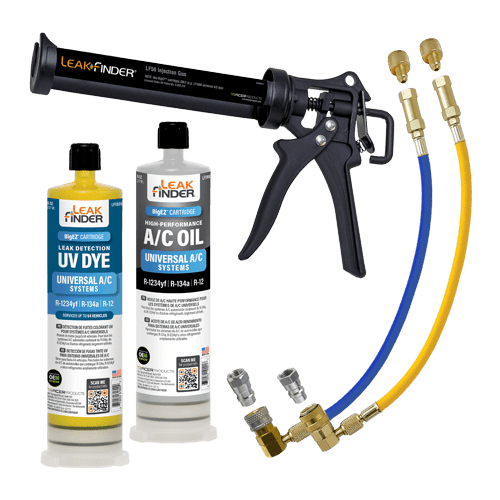 lf811-bigez-ac-dye-oil-kit-contents LF811 BigEZ ac dye oil kit from LeakFinder