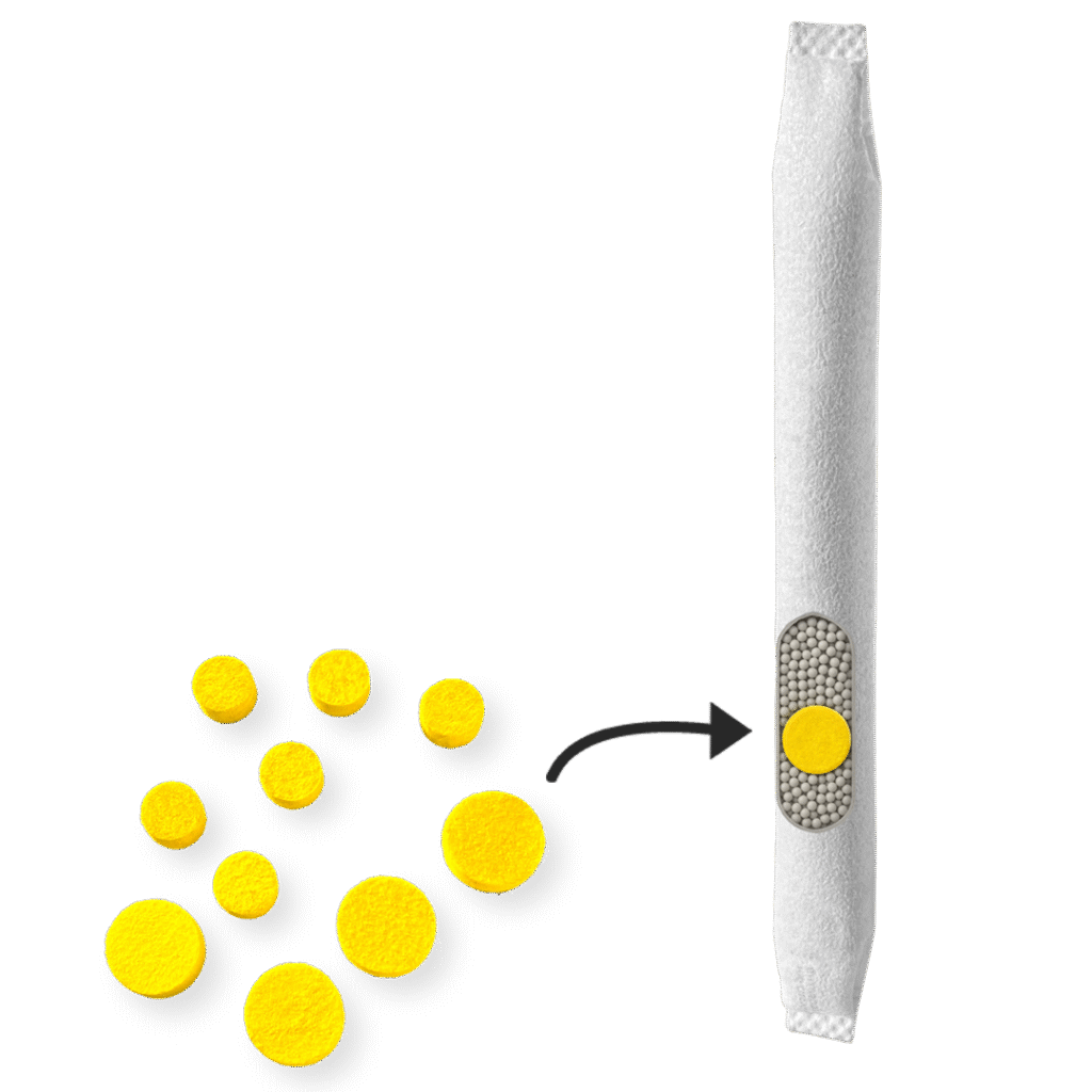 Tracer Wafer integrated in receiver-dryer desiccant bag
