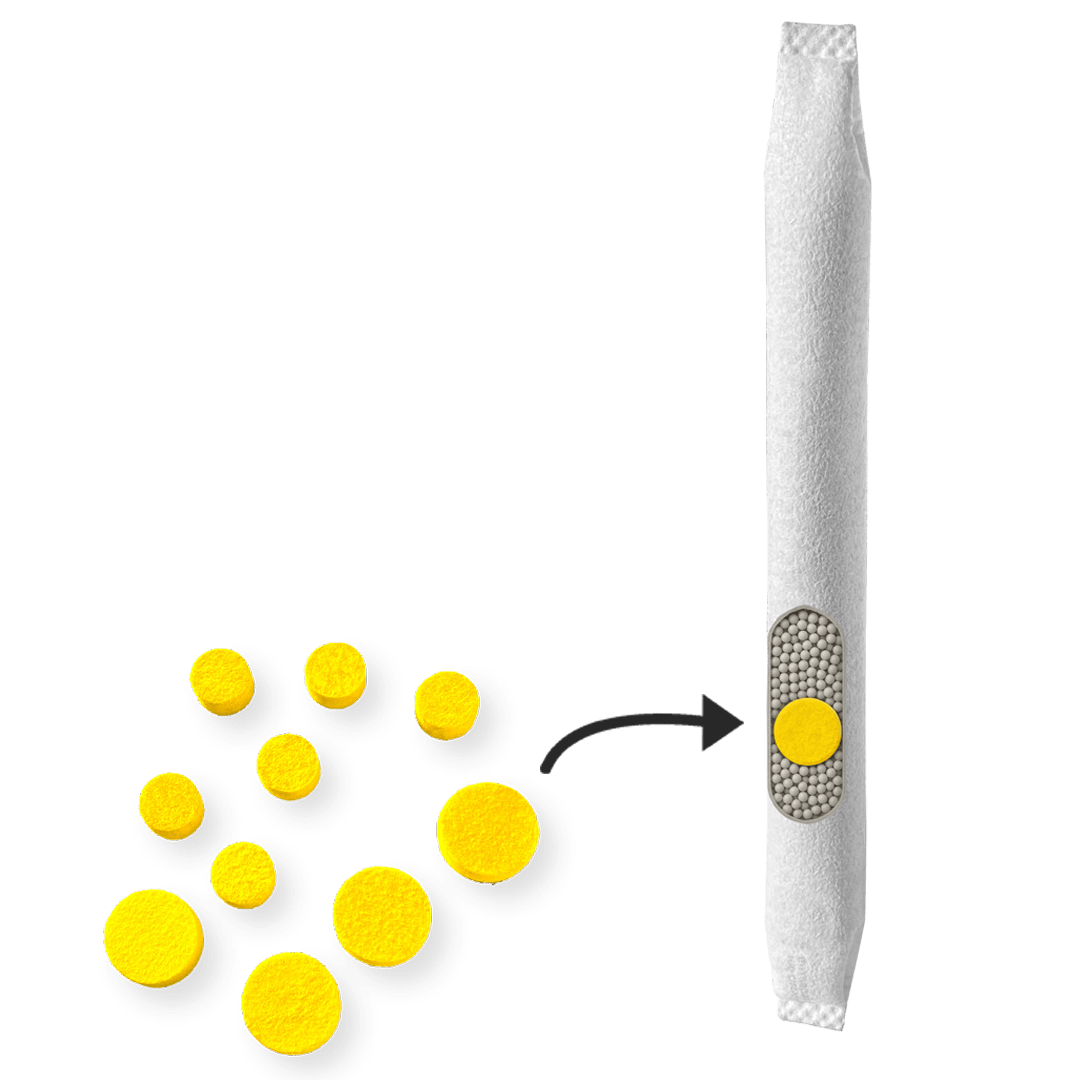 Tracer-Wafer-Decciant-Bag-with-Wafer-Cross-section-Recovered-Recovered Tracer Wafer integrated in receiver-dryer desiccant bag